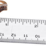 10k Rose Gold Round Diamond Cluster Bypass Ring 0.33CT Size 6
