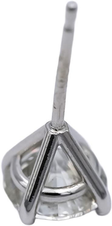 14k White Gold Round Diamond Stud Earrings 1.70CT