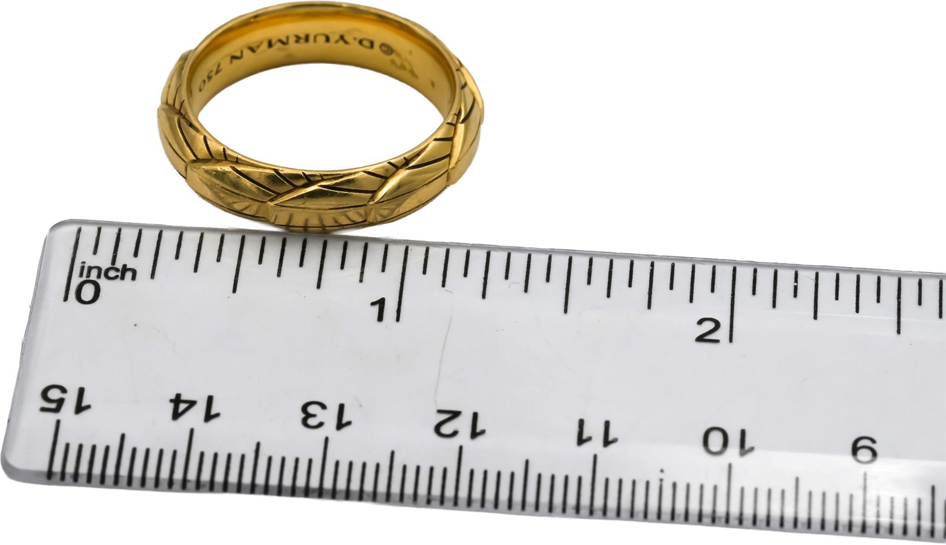 DAVID YURMAN 18k Yellow Gold Empire Band Ring Size 10.25