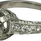 Platinum Round Diamond Engagement Ring 2.58CT w/ 2.08CT Center Size 6.5