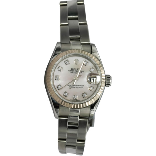 ROLEX Stainless Steel & 18k Gold Lady-Datejust Watch w/ Factory Dial Ref. 179174