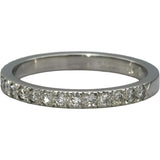 TIFFANY & CO. 950 Platinum VS Diamond Novo Band Ring 0.16CT Size 5.5 w/ Box
