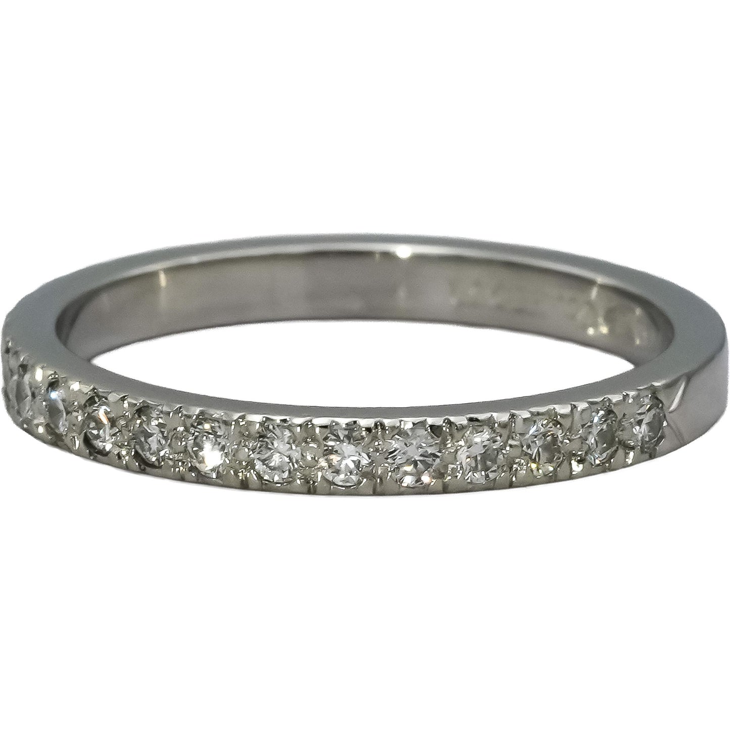TIFFANY & CO. 950 Platinum VS Diamond Novo Band Ring 0.16CT Size 5.5 w/ Box