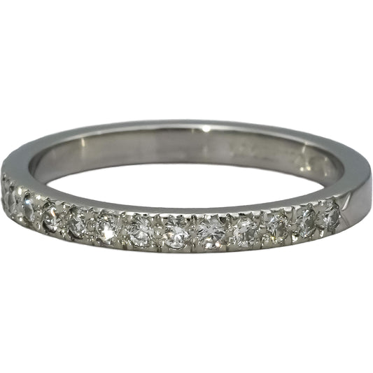 TIFFANY & CO. 950 Platinum VS Diamond Novo Band Ring 0.16CT Size 5.5 w/ Box