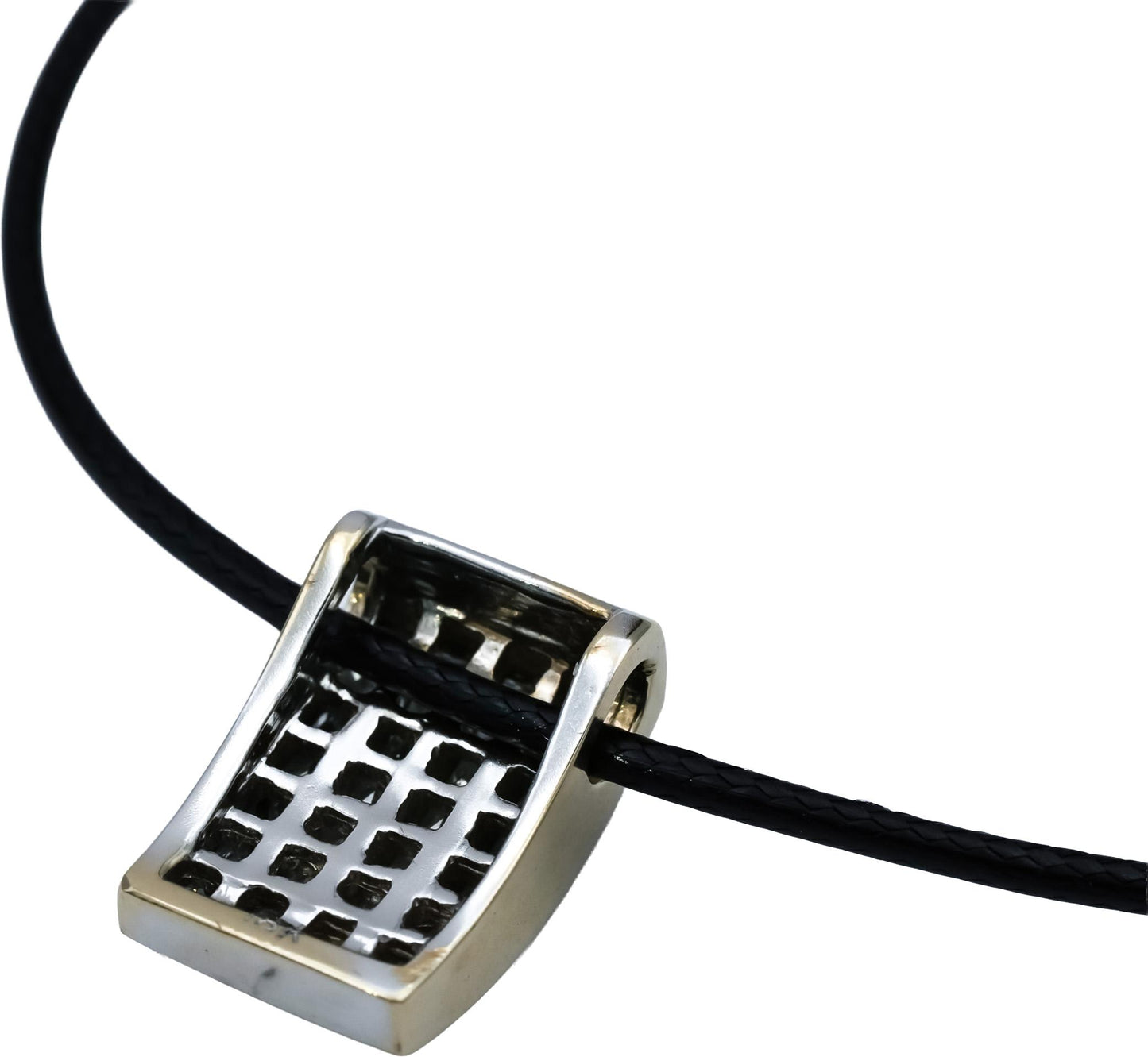 18k White Gold VS Princess Cut Invisible Set Diamond Pendant Necklace 3.0CT