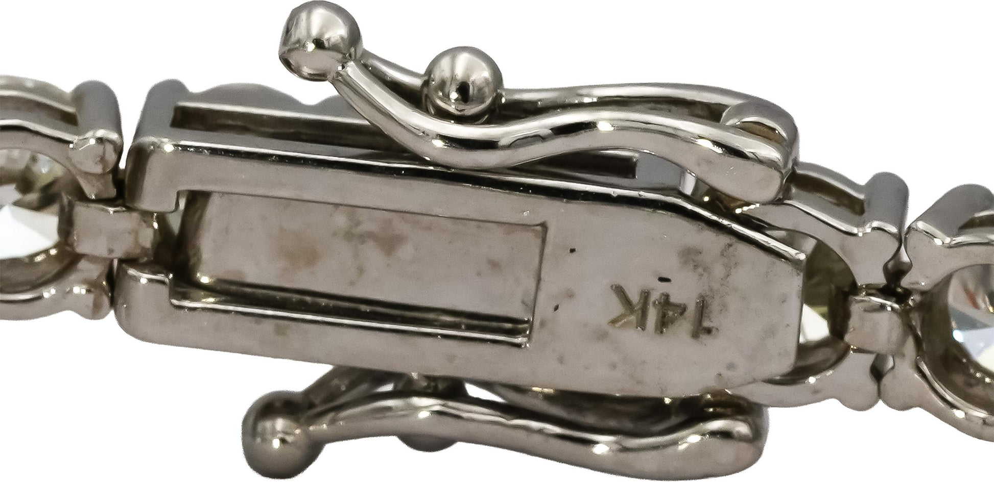 14k White Gold VS Round Diamond Tennis Bracelet 10.81CT