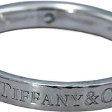 TIFFANY & CO. Platinum VS Round Diamond Band Ring 0.06CT Size 8.25
