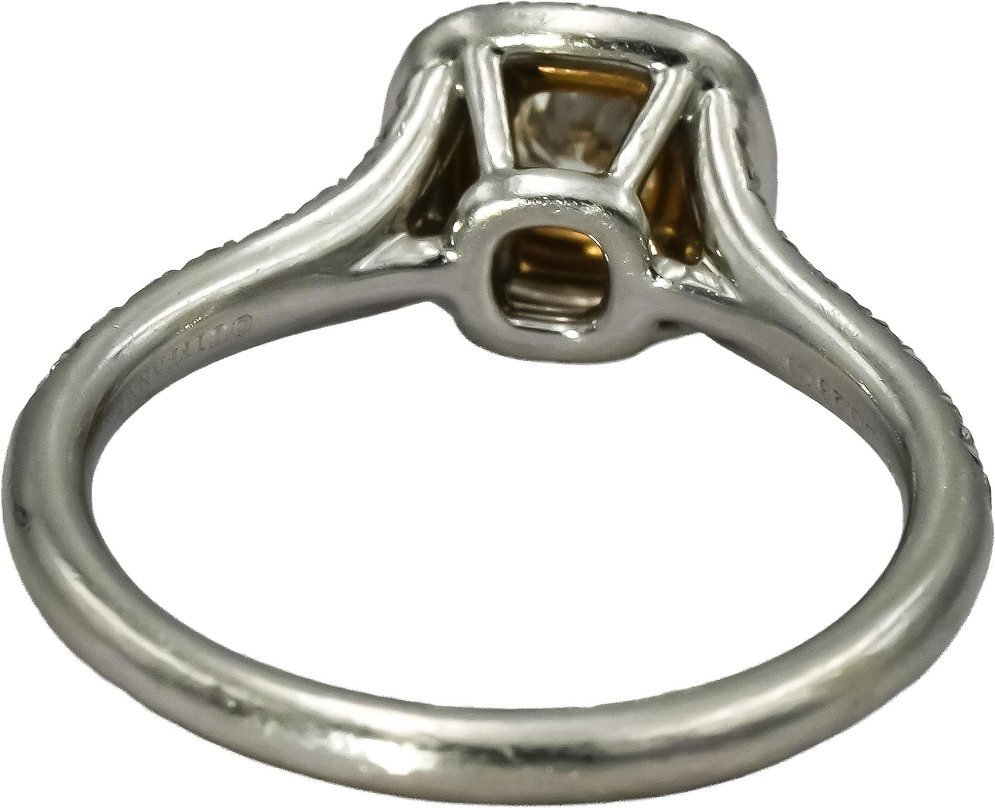 TIFFANY & CO. Platinum & 18k Gold Lucida Diamond Soleste Ring .63CT