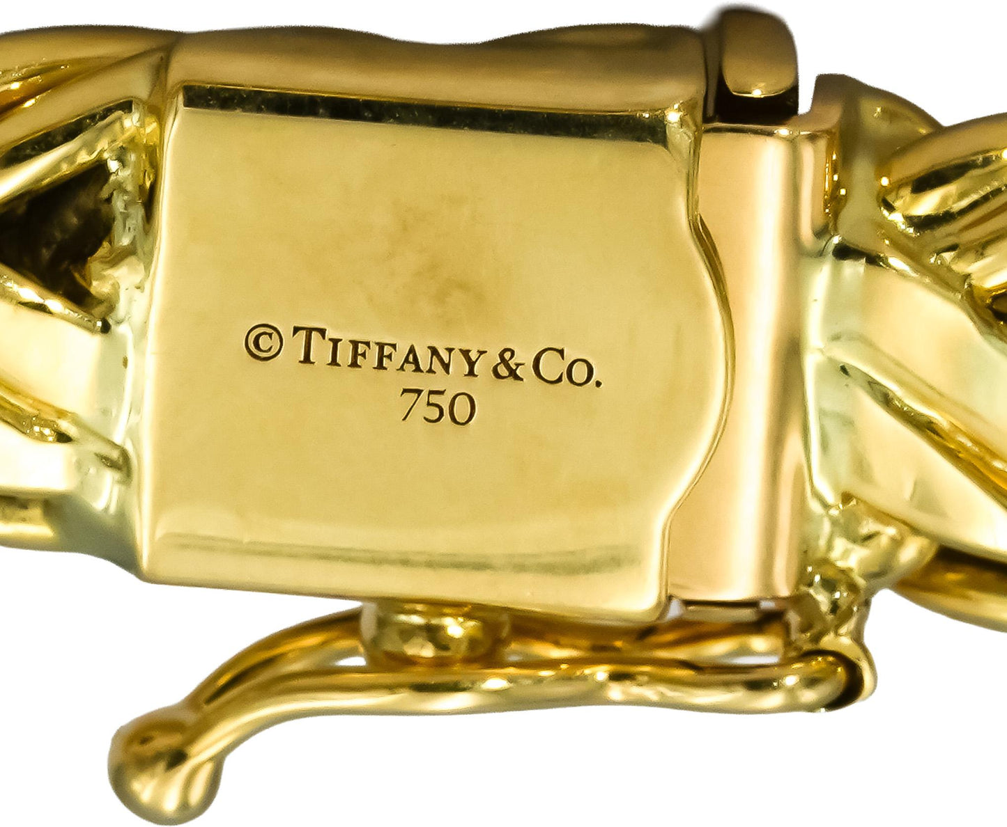 TIFFANY & CO. 18k Yellow Gold Byzantine Bracelet 9.5mm Wide