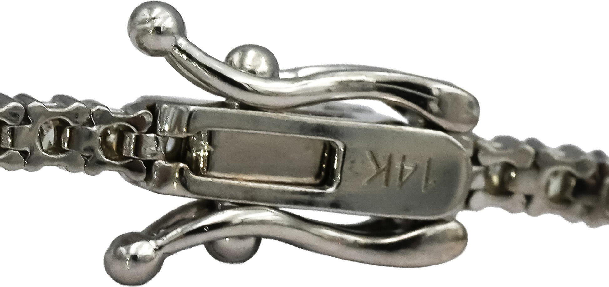 14k White Gold VS Round Diamond Tennis Bracelet 1.60CT