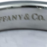 TIFFANY & CO. Platinum 3.0mm Wide Milgrain Edge Band Ring Size 4.5