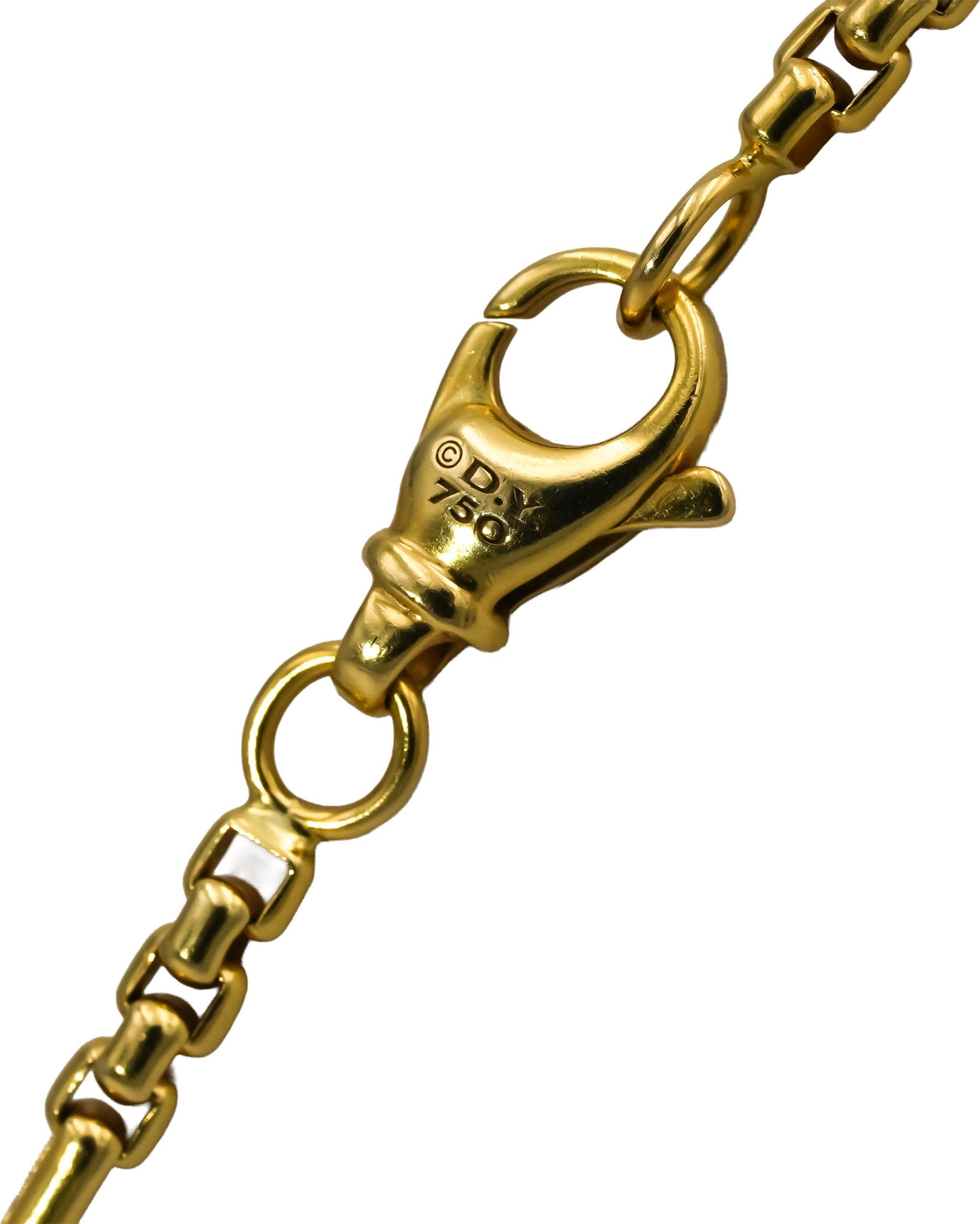 DAVID YURMAN 18k Yellow Gold 3mm Wide Chain Necklace 9700 Retail Value