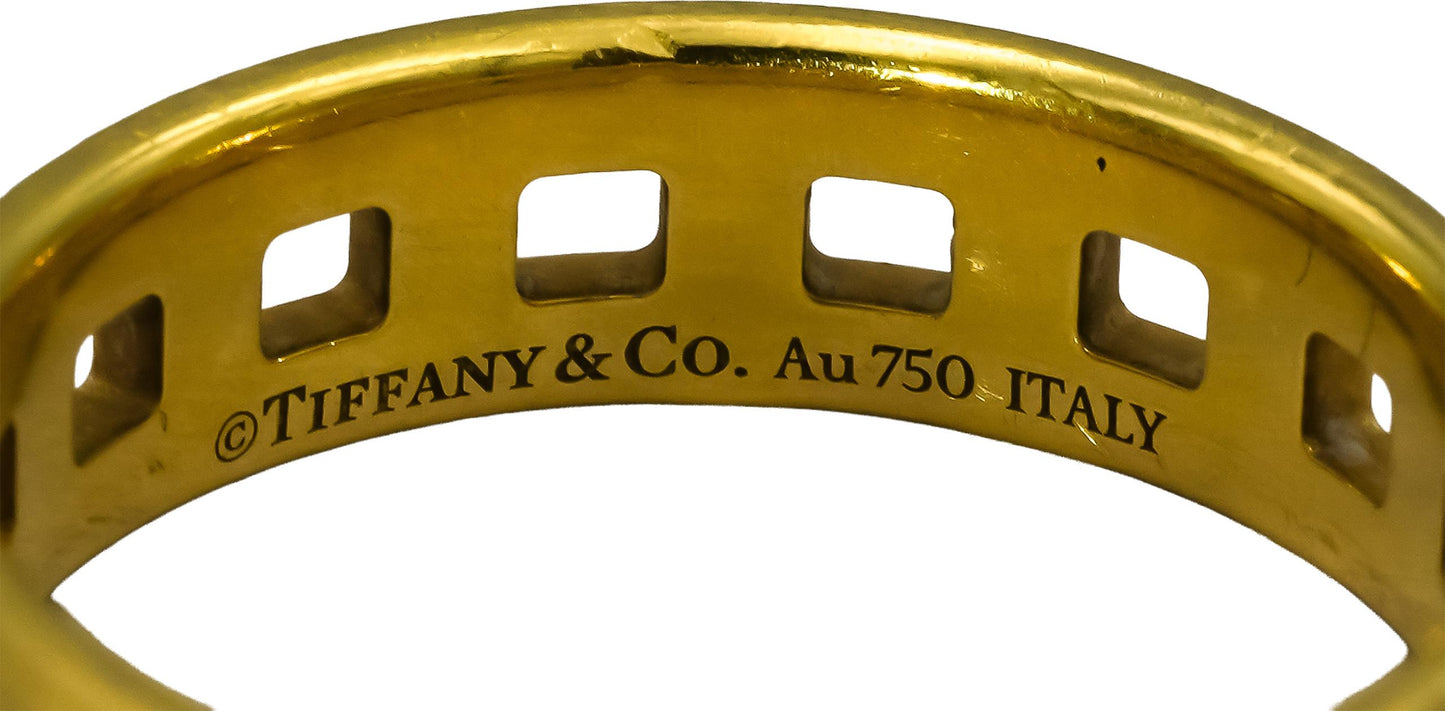 TIFFANY & CO. 18k Gold T True 5.5mm Wide Ring Size 8 w/ Box 2900.00 Retail