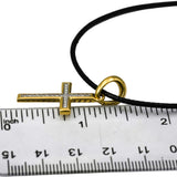 DAVID YURMAN 18k Gold VS Diamond Cross Pendant Necklace .16CT 2400 Retail
