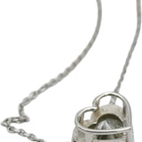 14k White Gold VS Heart Cut Lab-Grown Diamond Solitaire Pendant Necklace 2.98CT