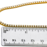 14k Yellow Gold VS Round Lab-Grown Diamond Tennis Necklace 7.81CT