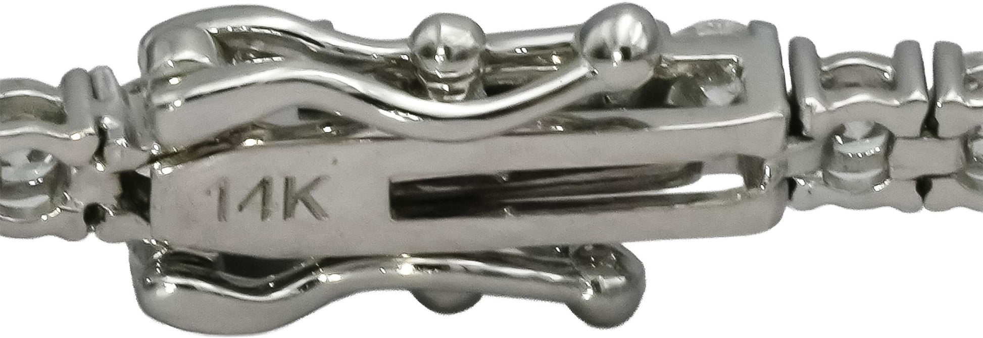 14k White Gold VS Round Natural Diamond Tennis Bracelet 3.58CT