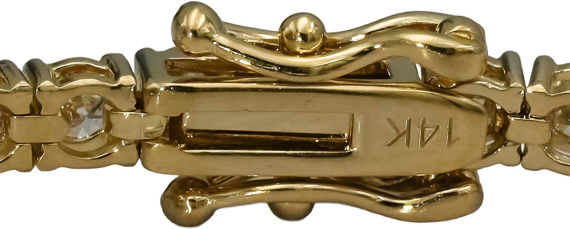 14k Yellow Gold VS Round Natural Diamond Tennis Bracelet 4.55CT