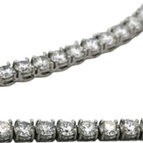 14k White Gold VS Round Lab-Grown Diamond Tennis Necklace 61.24CT