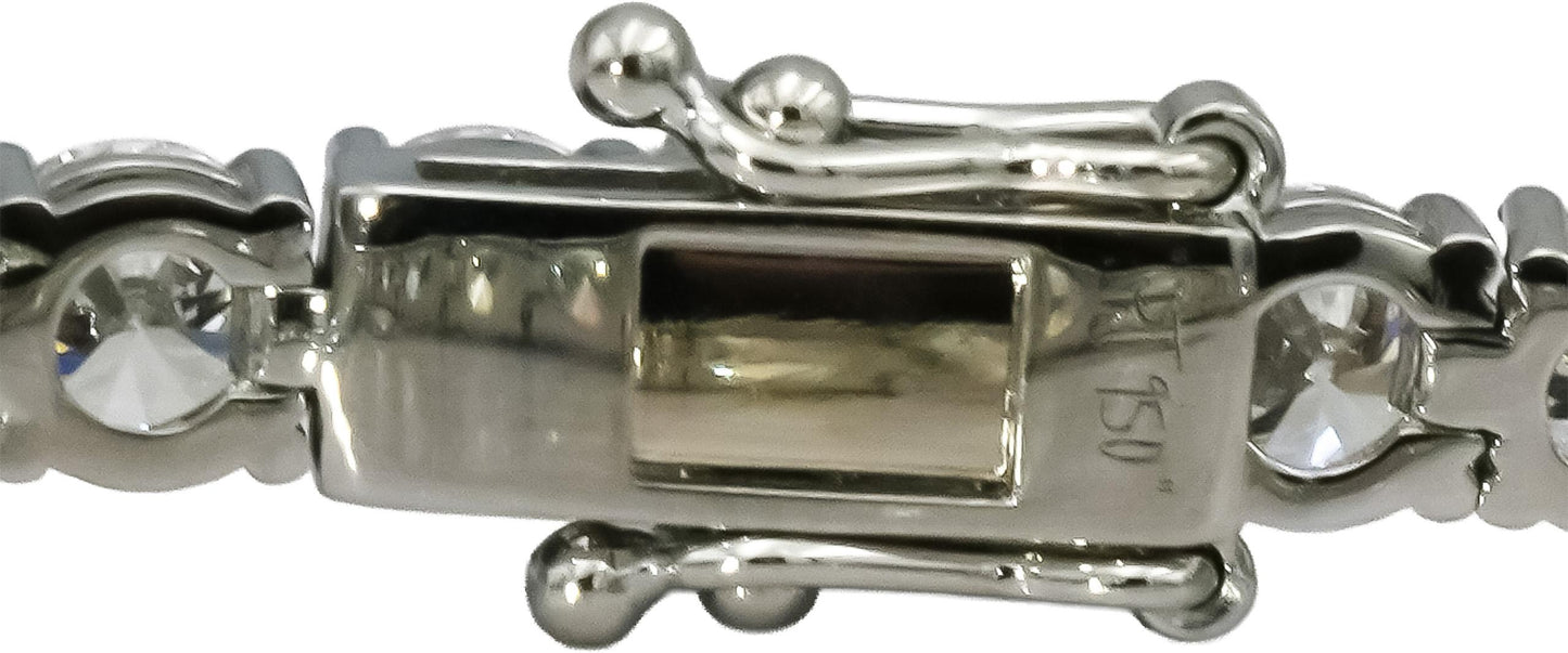 Platinum VS Round Lab-Grown Diamond Tennis Bracelet 9.54CT