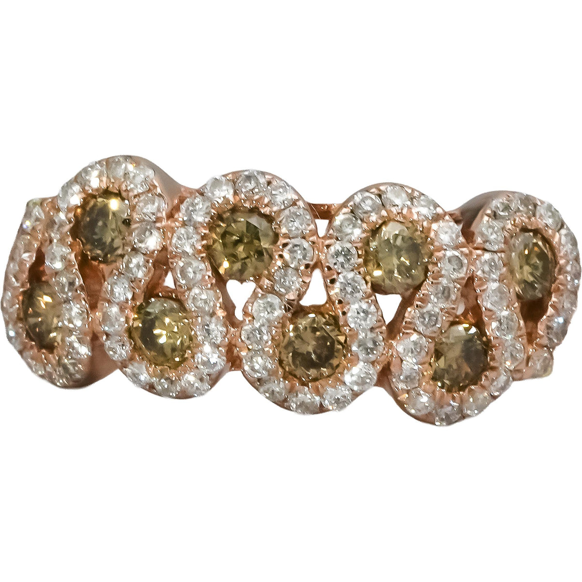 14k Rose Gold VS Natural Diamond Band Ring 1.0CT Size 6.75