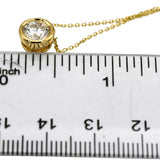 14k Yellow Gold VS Round Lab-Grown Diamond Solitaire Pendant Necklace 1.08CT