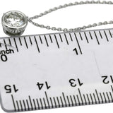 14k White Gold VS Round Lab-Grown Diamond Solitaire Pendant Necklace 1.08CT