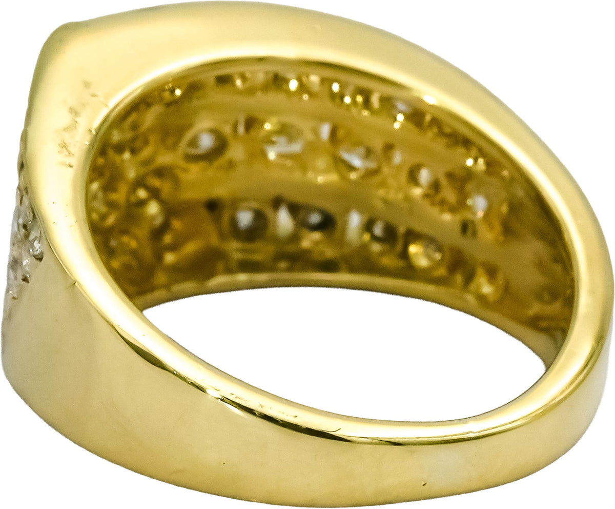 18k Yellow Gold VS Round Diamond Ring 1.40CT Size 5.25