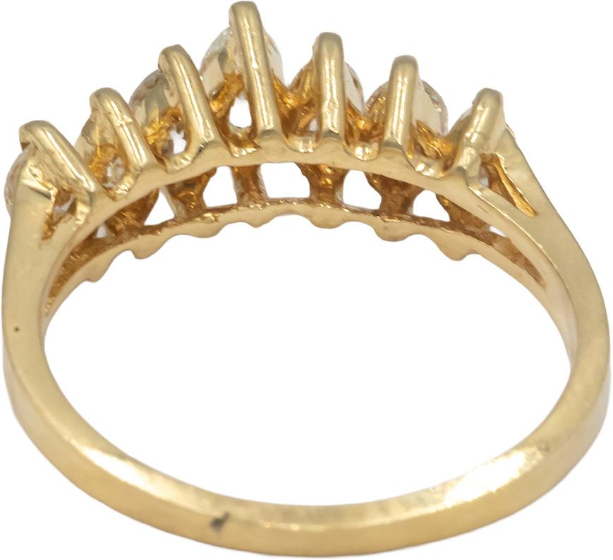 14k Yellow Gold 0.80CT VS Marquise Cut Diamond Band Ring Size 6