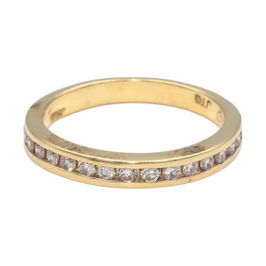 14k Yellow Gold 0.33CT Diamond Band Ring Size 6.25