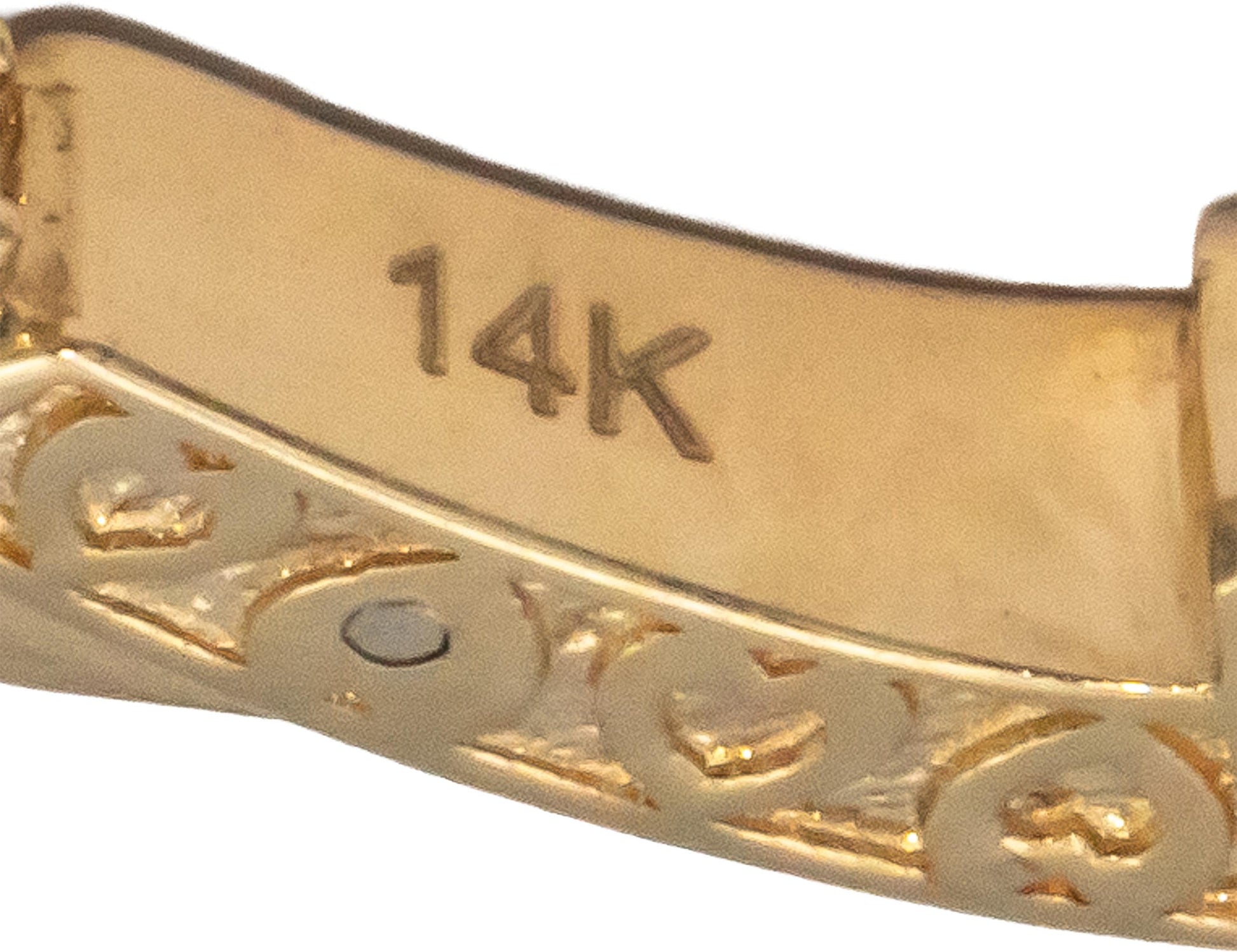 14k Yellow Gold 1.48CT Diamond Inside Out Hoop Earrings