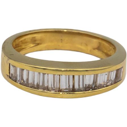 18k Yellow Gold 0.75CT VS Baguette Cut Diamond Band Ring Size 4.5