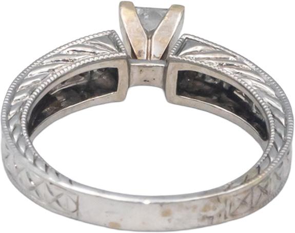 14k White Gold Diamond Engagement Ring 1.25CT w/ 1.0CT Center Size 9.25