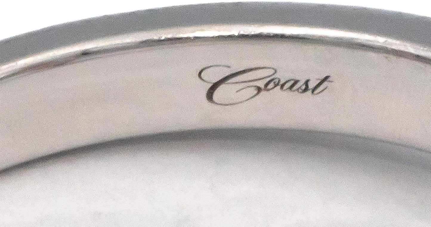 14k White Gold Round Diamond and Oval Cut Pink Spinel Ring 1.51CT Size 6.5