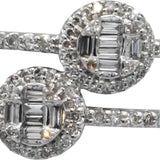 10k White Gold Diamond Split Band Double Halo 0.50CT Ring Size 7