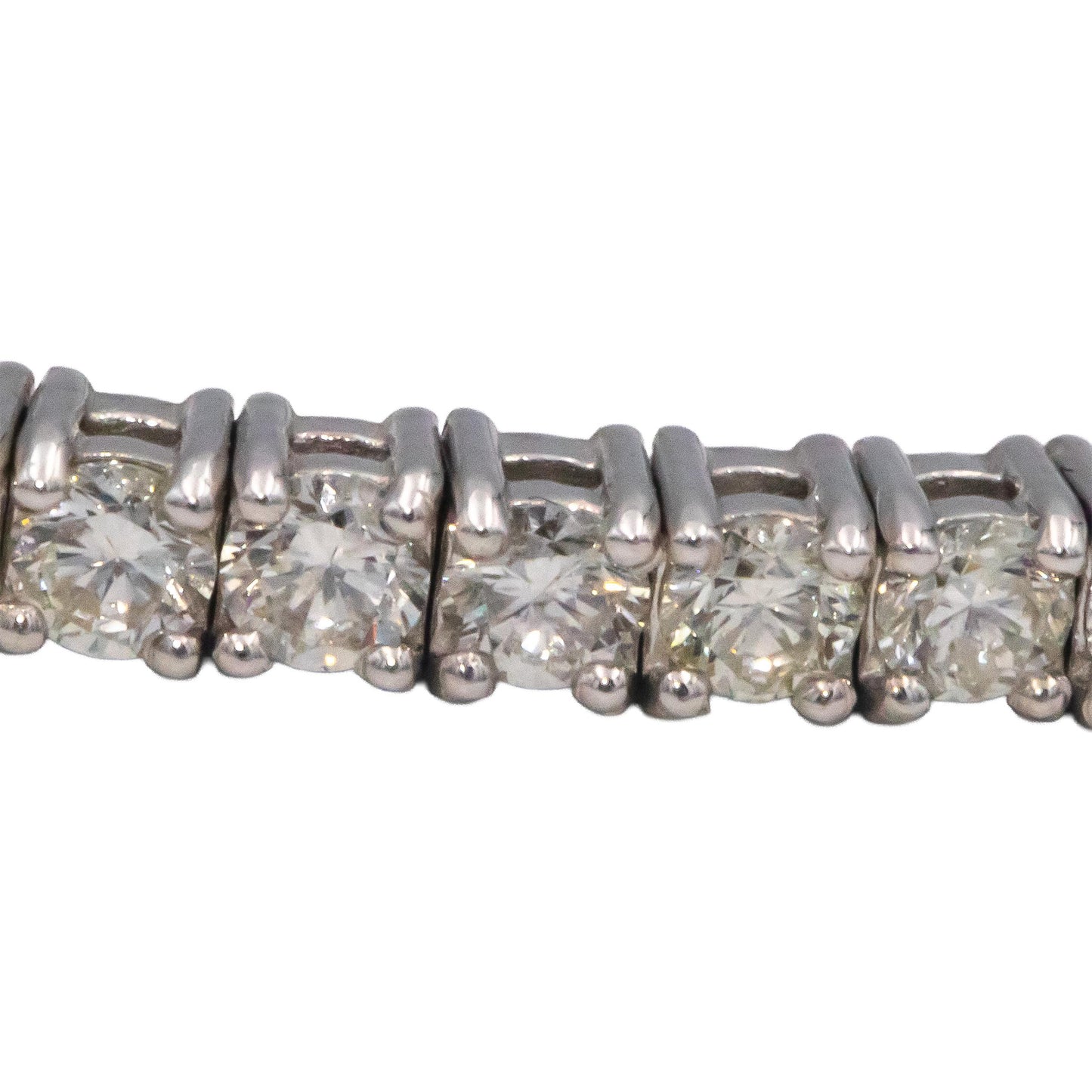 18k White Gold 2.98CT Round Cut Diamond Flexible Bangle Bracelet