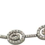 18k White Gold Jewelry Round Diamond Oval Link Bracelet 2.25CT