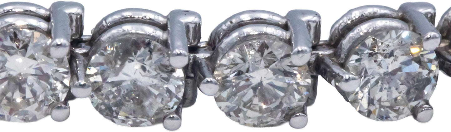 Diamond 14k White Gold Jewelry Round Cut Tennis Bracelet 18.03CT