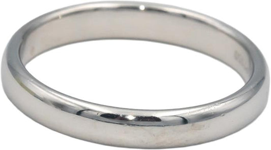 TIFFANY & CO. Platinum Jewelry 3.0mm Wide Band Ring Size 7