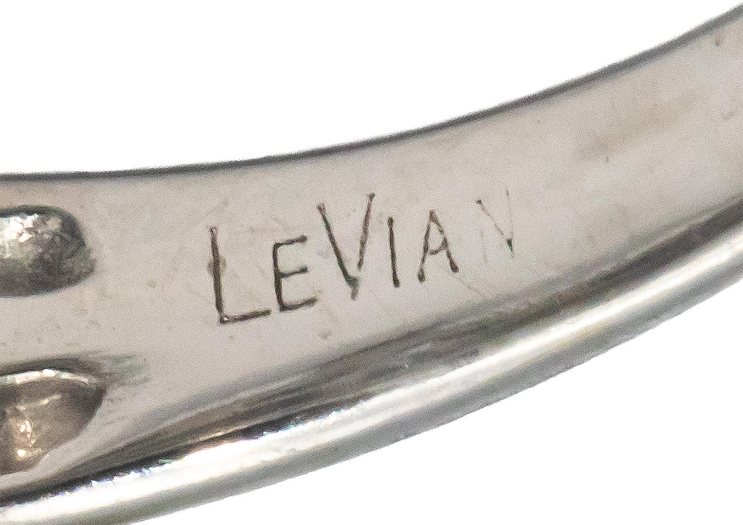 LE VIAN 14k White Gold 2.0CT Diamond and Aquamarine Ring Size 6.25