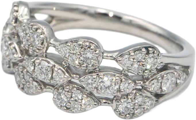 LE VIAN Platinum Round Diamond Ring 0.60CT Size 6.5 - $4800 Retail Value