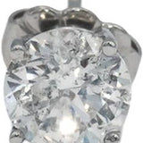 18k White Gold Round Diamond Stud Earrings 1.49CT
