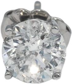 18k White Gold Jewelry Round Natural Diamond Stud Earrings 1.49CT