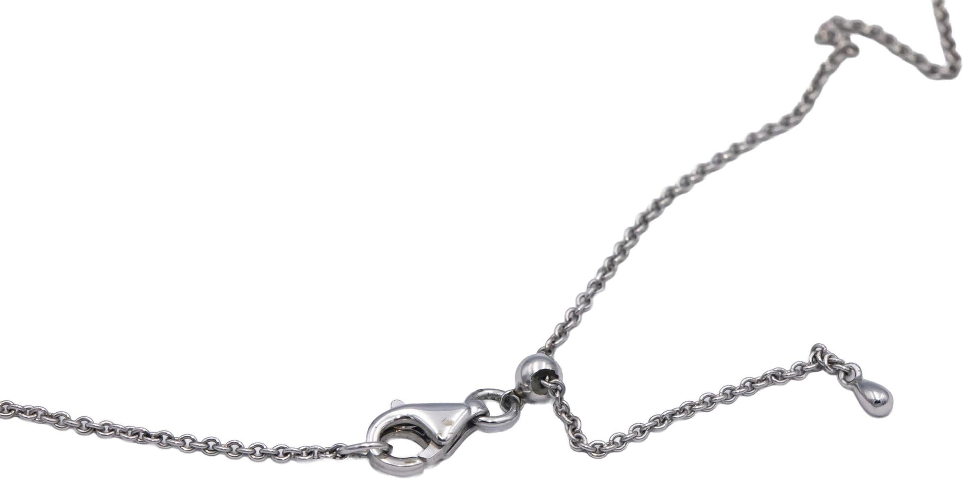 18k White Gold 0.25CT Round Cut Diamond Cluster Elephant Pendant Necklace