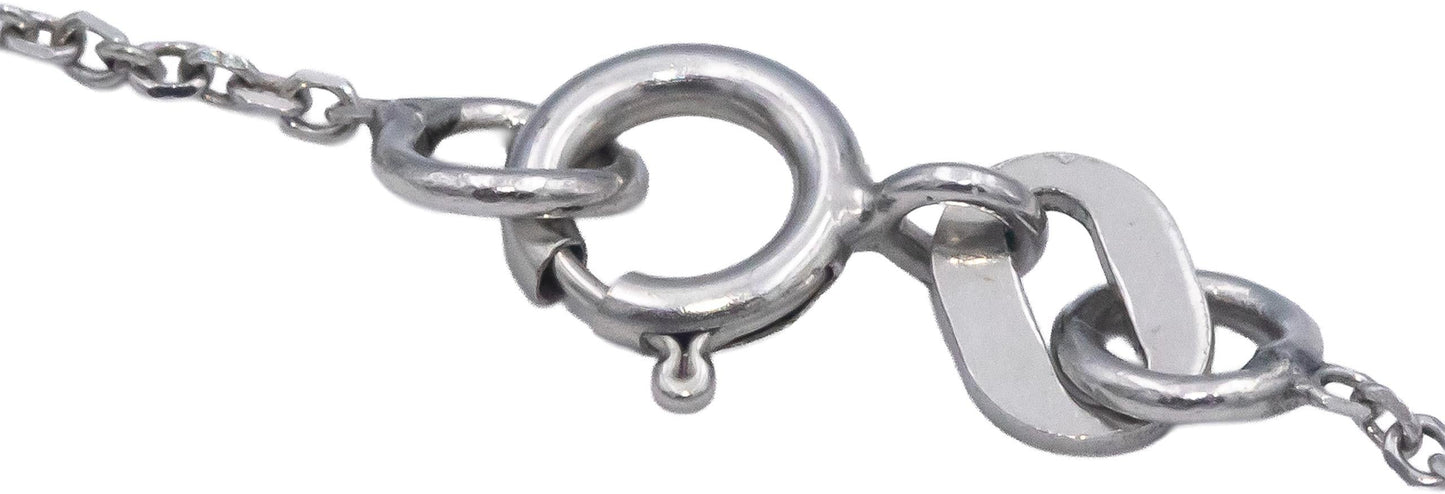 14k White Gold 2.35CT Amethyst and White Topaz Halo Pendant Necklace Chain