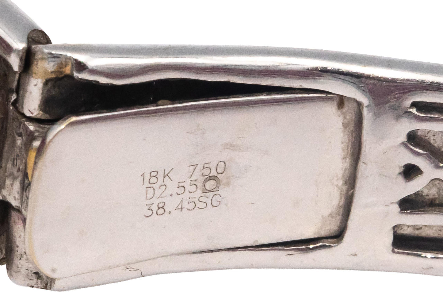 Diamond and Ruby 18k White Gold Cluster Hinged Cuff Bracelet 41.0CT