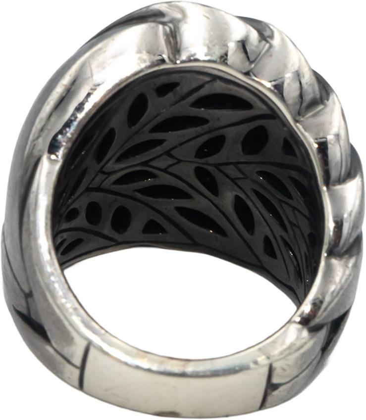 JOHN HARDY VS Diamond Round Cut Sterling Silver Wide Band Ring 0.50CT Size 7