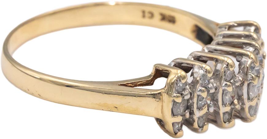 Diamond Round Cut 10k Yellow Gold Cocktail Ring 0.50CT Size 9.5