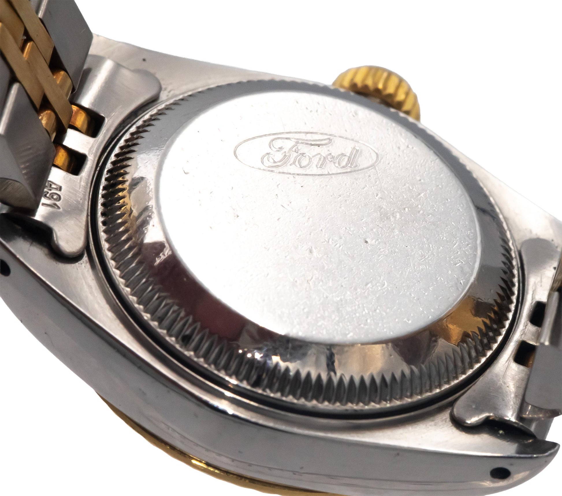 ROLEX Stainless Steel & 18k Gold 69163 Lady-Datejust Custom Diamond Dial Watch
