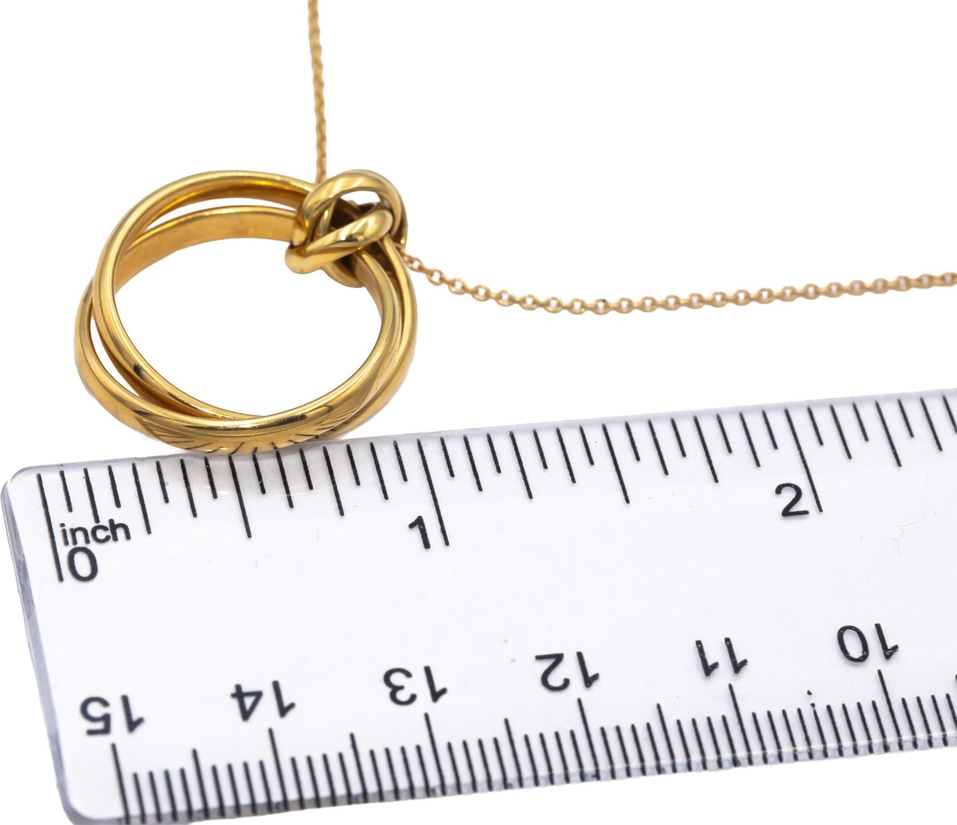 TIFFANY & CO 18k Gold Paloma Picasso Melody Circle Pendant Necklace $3299 Retail